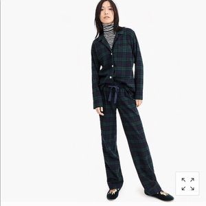 J.Crew flannel pajama in black watch plaid